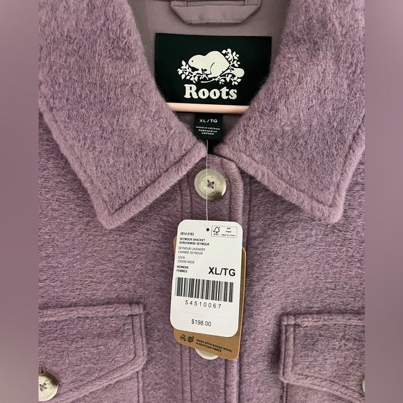 NWT Roots Lavender Seymour Shacket XL - Picture 3 of 4